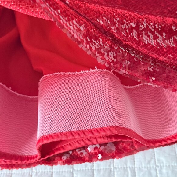 Shoshanna Midnight Red Sequin Sleeveless A-Line Party Dress Size 6 - Picture 4 of 6